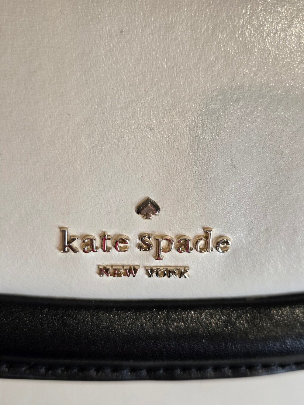Kate Spade Black/Cream Puffy Leather Top Handle Crossbody Bag Like New EUC - Picture 2 of 15